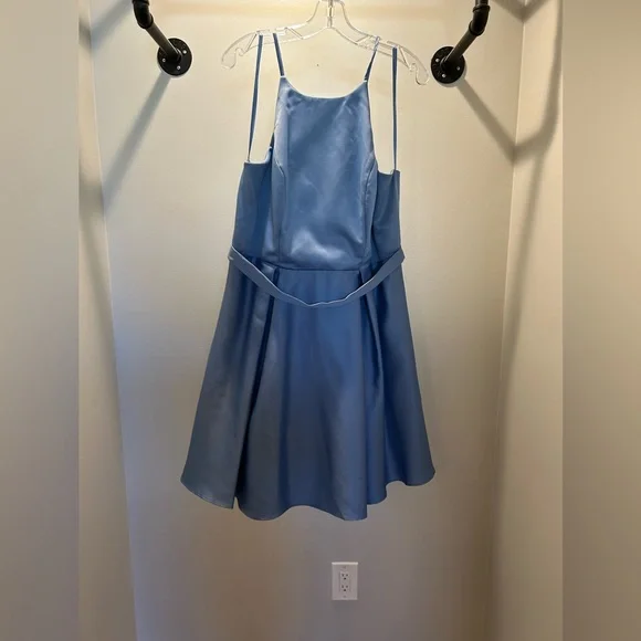 sachin and babi light blue dress Blue Homecoming Dresses